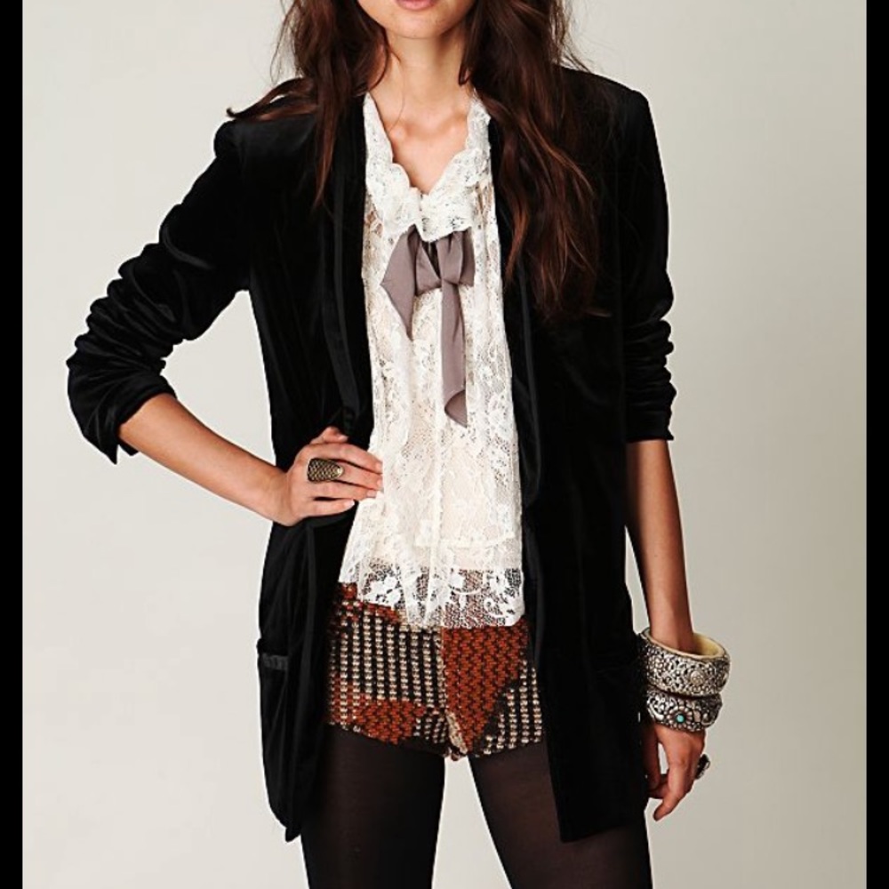 Free people velvet blazer